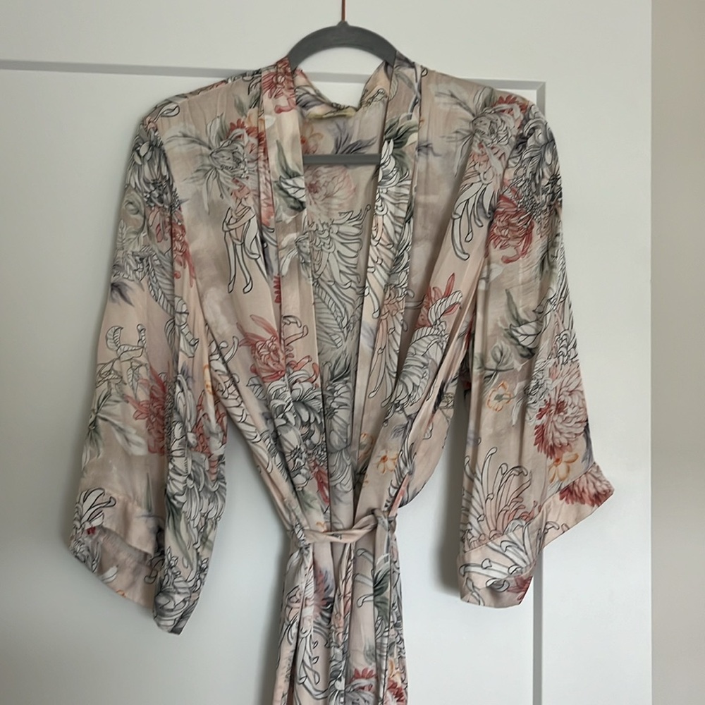 World Market silk like robe